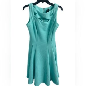 Gabby Skye Sleeveless Aqua Midi Dress
